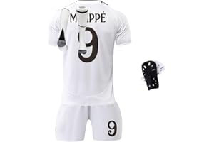 Ihrmok Boys Bellingham Mbappə Madrid #5 Kids Soccer Jersey Kit Home Youth Soccer Jersey Shorts Socks knee pads Set