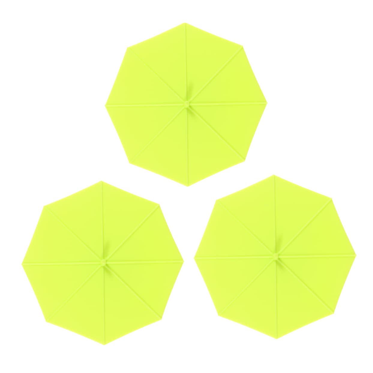 BESTonZON 4pcs Cup Covers for Drinks Silicone Bottle Caps Coffee Cup Lids Silicone Drink Cover Suction Lids s Mug Tumbler Tea Umbrella Green Glass Mug