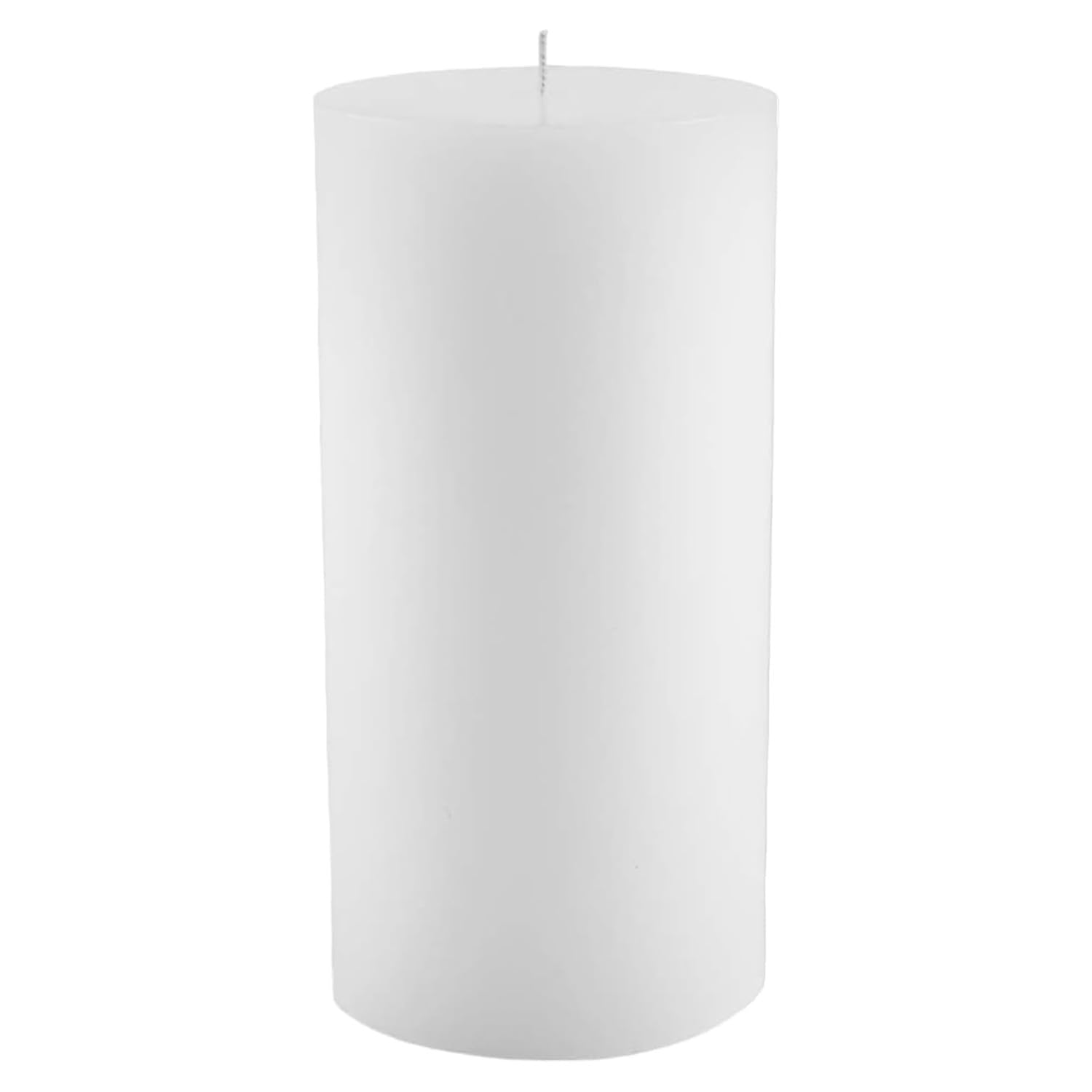 Photo 1 of Mister Candle Non Scented Luxury 4 x 8 Pillar Candle, Hand Poured White Unscented Candle for Home Decor, Premium Paraffin Wax, Smokeless & Dripless, 160 Hour Burn Time