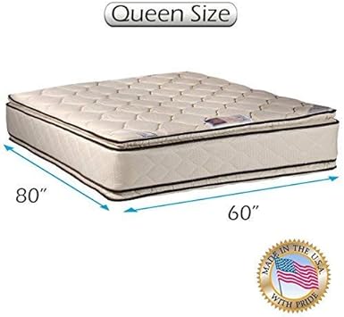Amazon Com Coil Comfort Pillow Top Mattress Only Queen Double