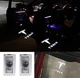 Car Door LED Logo Projector Lights for Tesla Accessory MODEL S/X Accessory Wireless Welcome Emblem Lamp Ghost Shadow Courtesy Step Lights 3D Shadow Lights Puddle lights 2 Pack