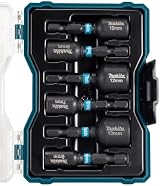 Makita E-15768 6 Piece Impact Black Nutsetter Set 6 7 8 10 12 13mm 50mm view 3