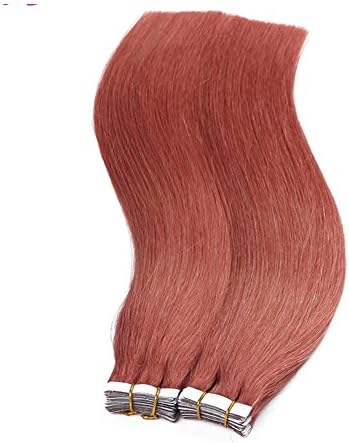 Tape in Human Hair Extensions 16" 18" 20" 22" 24" 26Inch 40pcs 100g set Remy Hair Tape Hair Extensions Straight Skin Weft 100% Human Hair(26inch Color35#)