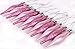 12 x 9cm Baby Pink / Blush Pink Glitter + Matt Droplet Christmas Tree Ornaments