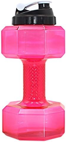 Gym Water Bottle 2.2 L PETG Dumbbells Large Water Bottle Free Sports Running Fitness Kettle Gym for Student Office Family Camping Outdoor Sport by Kinlene Orange
