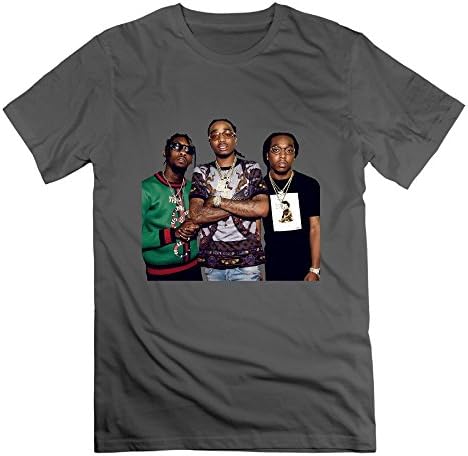 GULoshi Unisex Custom Hipster Migos Print T-Shirts Tees DeepHeather XXX-Large