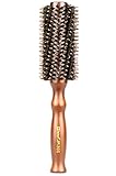 Styling Essentials Natural Boar Bristles Hair Brush, Round Comb Twill 2.2-Inch