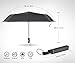Plemo Rain Umbrella Windproof Auto Open and Close Compact Folding Umbrella for Business and Travel with Anti-Slip Grip, Classic Pinstripe Print