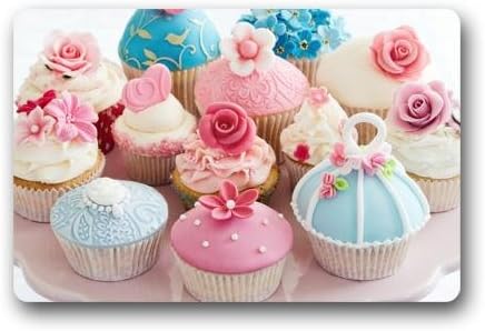 Custom Muffins Forms Cream Dessert Cupcake Indoor/outdoor Floor Mat Doormat(23.6 X 15.7 Inch)