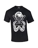 Marilyn Monroe Gangster Guns Tattoo T-Shirt-Black-xxxl