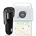 Smart Car Charger,SwiftFinder Bluetooth Car GPS Tracking Car Finder with APP,2 USB Ports 15W/3A Fast Charger Built-in Window Breaker and Seatbelt Cutter Compatible with Android and iOS Smart Devices