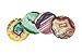 CoasterStone Absorbent Stone Coasters Multicolored Agates Assorted, 4-1/4