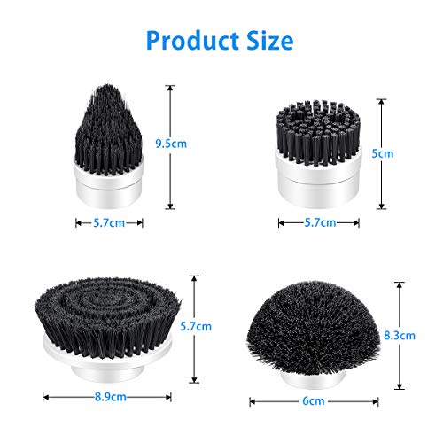 image for MECO 4pcs Replacement Brush Heads for Electric Spin Scrubber, Power Sp