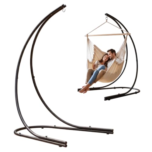 AMANKA Hängesessel Gestell Outdoor bis 150kg - 210 cm XL Ständer für Hängesessel - Balkon Gestell für Sitzsack Garten Hängesessel Gestell Ständer für