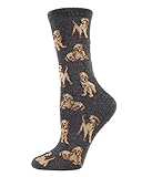 MeMoi Golden retriever socks Charcoal Gray MWN00130 One Size