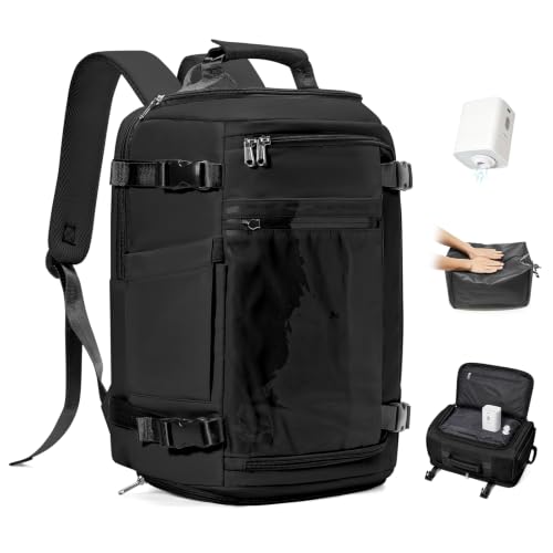BJLFS Vacuum Backpack with Pump Hand Luggage 40x30x20 Ryanair Wizzair Vueling Backpack Travel Cabin Airplane 40x30x20 Waterproof Travel Bag
