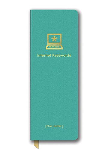 Studio Oh! Leatheresque Internet Passwords Jotter Journal Available in 4 Colors, Turquoise