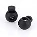 eBoot 50 Pieces Spring Cord Lock Single Hole Cord Locks Round Toggle Stoppers Sliding Cord Fastener Locks End, Black