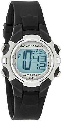 Sportech Unisex | Black Digital Water Resistant Sport Watch | HA0341