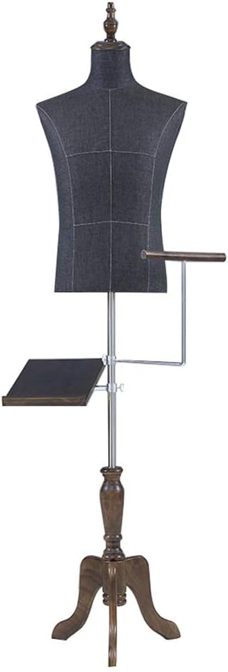 LRHYG Male Mannequin Male Tailors Dummy Display Bust Solid Wood Base with Pants Rack Shoe Rack Used for Men's Wear Show (Color : C)