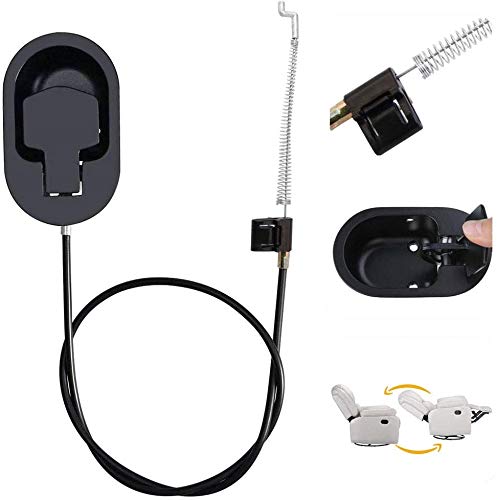 EMAGEREN Sofa Chair Recliner Replacement Parts Universal Recliner Pull Release Replacement Handle with Cable Couch Style Pull Chair Release Handle fits Ashley and Major Recliner Brands Sofa（Black）