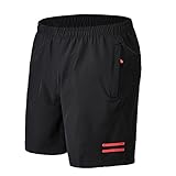 ZHI MADE Mens Workout Running Shorts Zippered Pockets 7 Inches Loose Gym Athletic Trainning Shorts with Side Pockets