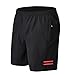 Mens Gym Shorts Zippered Loose Workout Shorts with Pockets Fitness Training Running Pants with Zipped Side Pockets