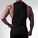 Magiftbox Mens Workout Hooded Tank Tops Sleeveless Gym Hoodies with Kanga Pocket – Cool and Muscle Cut T187_black_US-L/ASIAN XL