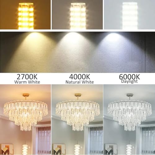 10 Pack G4 LED Bulb 3 Color Changing to Warm White | Natural White | Daylight, 5W Equivalent to 50W Halogen Bulb, Uses For Chandelier, Under Cabinet, Lamp, Track & Accent, Microwave, Step Path