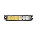 Abrams SAE Class-1 Flex 12 [Amber/White] 36W - 12 LED Snow Plow Truck Vehicle LED Grille Light Head Surface Mount Strobe Warning Light