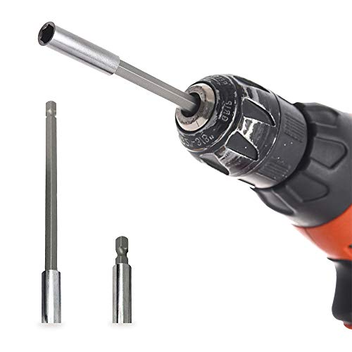 2 Pcs Flexible Drill Bit Extension,YuCool 11.6 Inch Screwdriver Shafts Set Socket Extension Cable Universal Drill Connection with 2 Pcs 1/4 Inch Magnetic Extension Holder for Quick Change