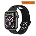 YC YANCH Greatou Compatible for Apple Watch Band 38mm 40mm,Soft Silicone Sport Band Replacement Wrist Strap Compatible for iWatch Apple Watch Series 5/4/3/2/1,Nike+,Sport,Edition,M/L,Anthracite Black