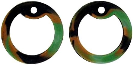 Tag-Z Military Dog Tag Silencers - 2 Pieces - 42 Silencer Colors to Choose from! - Woodland Camo (Green, Black & Brown Camo)