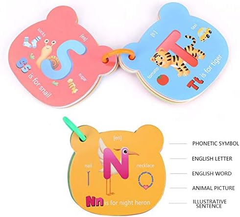 Lasi Goods Children’s Alphabet Flash Cards and Number Flash Cards Book with Interactive Phone/Tablet APP – 4D ABC Flash Cards – Bringing Animals to Life!