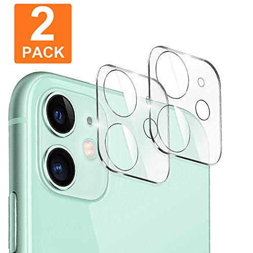 Designed for iPhone 11 Camera Lens Protector, JanCalm NO Glare HD Clear Ultra-Thin Anti-Scratch Tempered Glass for iPhone 11 Lens Protector (2 Pack) (Clear)
