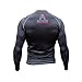 Anthem Athletics New! 10+ Styles HELO-X Long Sleeve Rash Guard Compression Shirt - BJJ, MMA, Muay Thai - Black Hex with Red - Large
