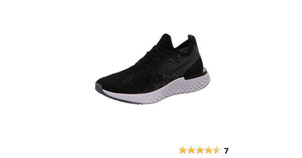 women's epic react flyknit running shoes - black/dark grey