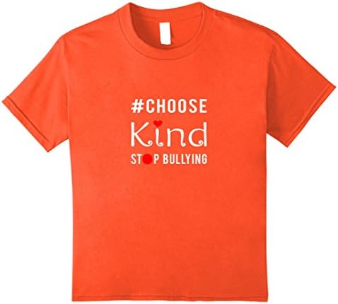 Kids Choose Kind Anti Bullying T-Shirt 10 Orange