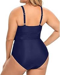 Daci Plus Size One Piece Swimsuit for Women Cutout