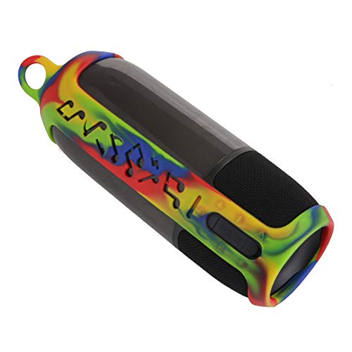 Huangou â¤ Silicone Case â¤ Portable Carry Sleeve Silicone Case Carabiner for JBL Pulse 3 Bluetooth Speaker (Multicolor, Free)