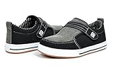 Dream Pairs GLY207 Boy's Athletic Velcro Strap Light Weight Memory Foam Running Sneakers Shoes Black-Grey Size 2