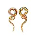 BodyJ4You 4PC Glass Ear Tapers Plugs 00G Green Yellow Orange Teardrop Spiral Gauges Piercing