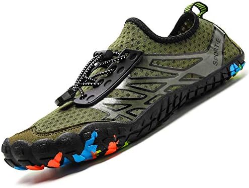 Barefoot Water Shoes Mens Womens Quick Dry Sports Aqua Shoes Lightweight Ladies Aerobics Slip On Skin Shoes Swim Surf Beach Pool Walking Yoga Lake Garden Park Driving Boating Wide Toe Hiking Shoes