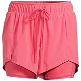 Avia Activewear Women's Running Shorts with Bike Liner (as1, Alpha, l, Regular, Regular, Peach)