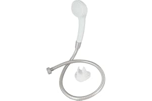 générique 20mm Thread Plastic Shower Head for Bathroom W 0 Flexible Hose 65m Long Durability and Practicality