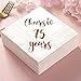 Cheers to 75 Years Cocktail Napkins, 50-Pack 3ply White Rose Gold 75th Birthday Dinner Celebration Party Decoration Napkin