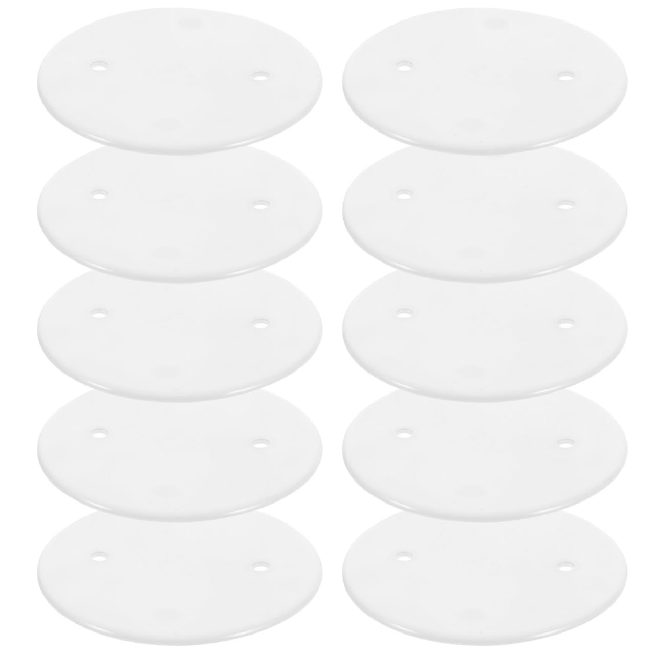 Healeved Octagonal Ceiling Cover Plates 30 Pack White Round Blanking Plates for Electrical Junction Boxes Cable Protection Heat Resistant Easy Installation