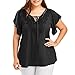 GONKOMA Women Plus Size Short Sleeve T-Shirt Casual V-Neck Blouse Tops Loose Tunic Shirt Tees
