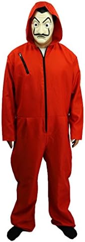 Hongzhi Craft La Casa De Papel Costume and Salvador Dali Mask (Costume and Mask Both)