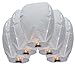 Creatov Toys 10 Piece Premium Quality Chinese Flying Sky Lanterns, 100% Biodegradable, Fully Assembled and Fuel Cell Attached, White